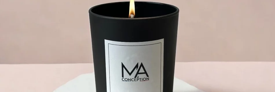 Bougies parfumées personnalisée noir mat