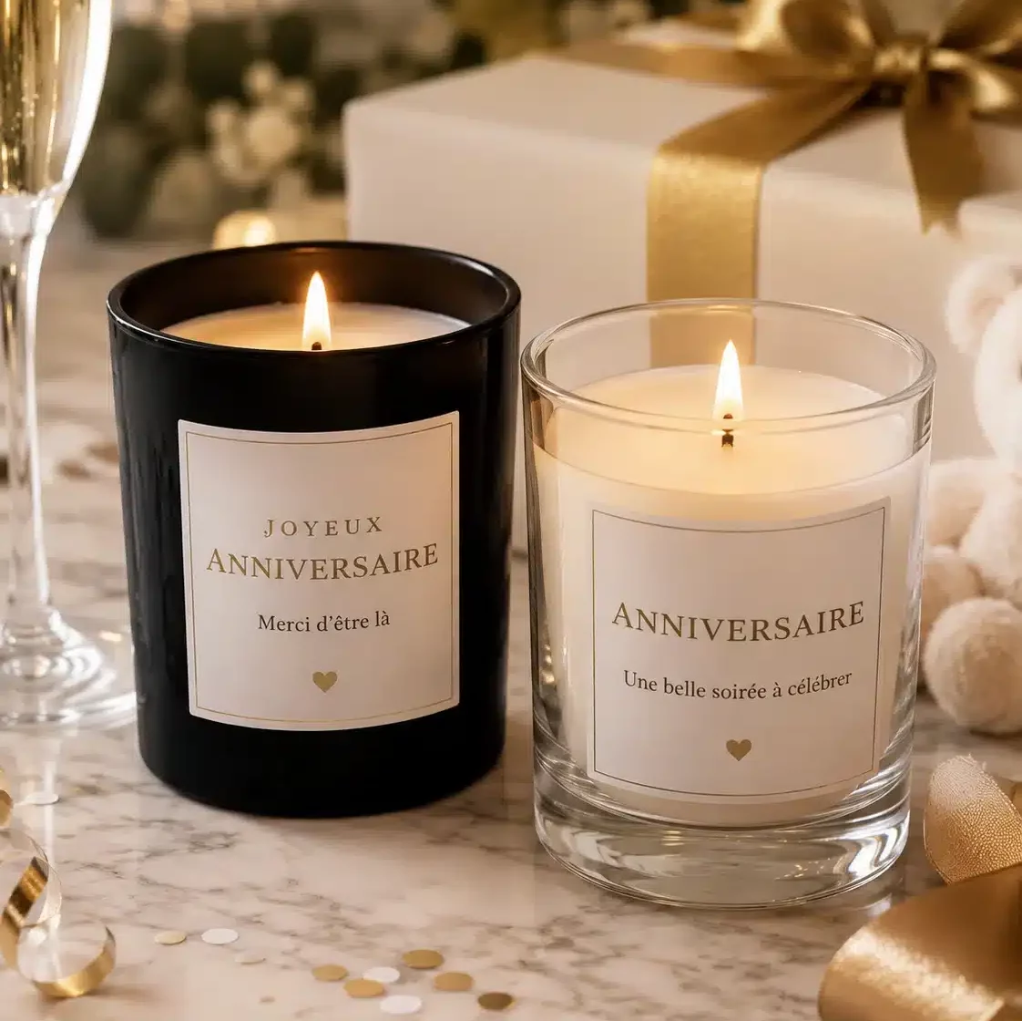 Bougie parfumée mariage, baptême, anniversaire, évènement