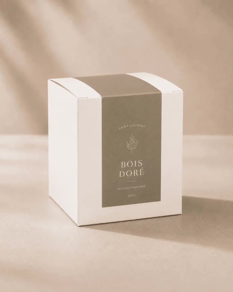 Packaging bougies sur mesure personnalisé